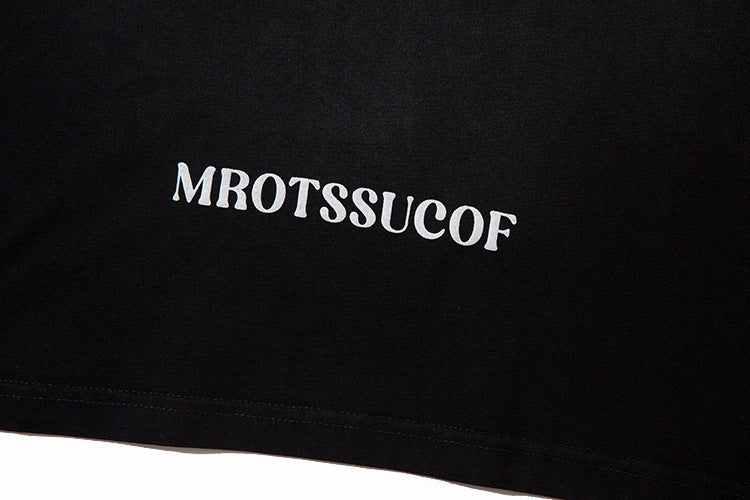 Inkjet Letter Print Short-sleeve T-shirt Men