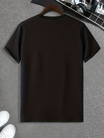 Yellow Taxi Printed In The City Block, Men's Novel Graphic Design T-shirt, Summer Casual And Comfortable T-shirt, Men's Top For Daily Activities