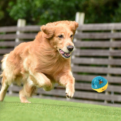 Dog Chew Toys Grinding Teeth Sound Ball Toys Leaking Food Balls Anti Bite Interactive Training Cleaning Teeth Toys Pet Products