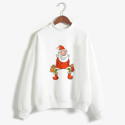 Christmas Printing Turtleneck Sweater Women