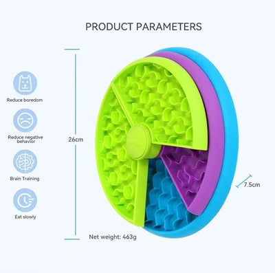 Slow Food Bowl Anti Choking Cat Bowl Dog Basin Puzzle Feeder Healthy Pet Rotating Game Board Pet Products