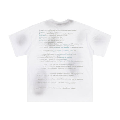 Fashion Inkjet Letter Cotton T-shirt Men