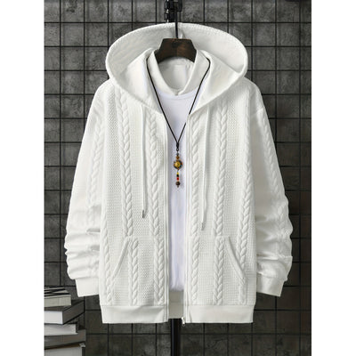 Men's Plus-sized Casual Hooded Sweater