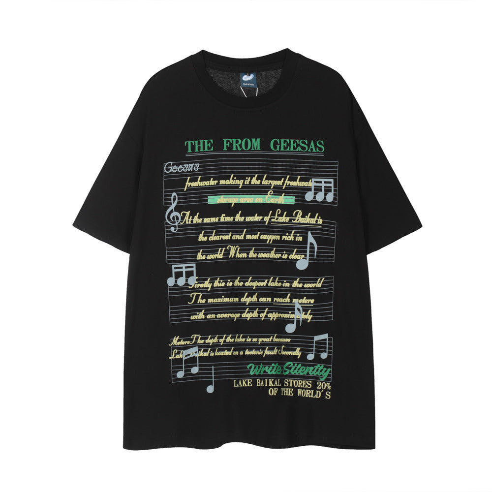 Fashion Short Sleeve T-shirt Loose Casual Men