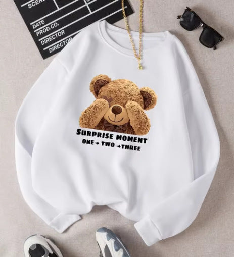 European And American Top Long Sleeve Printed Sweater