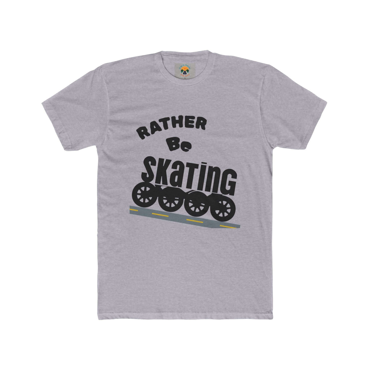 Unisex Skating Crew Tee with 'Rather Be Skating' design, perfect for rollerskaters and skating enthusiasts.