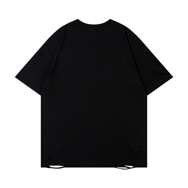 Fashion Painting Dirty T-shirt Short Sleeve Men