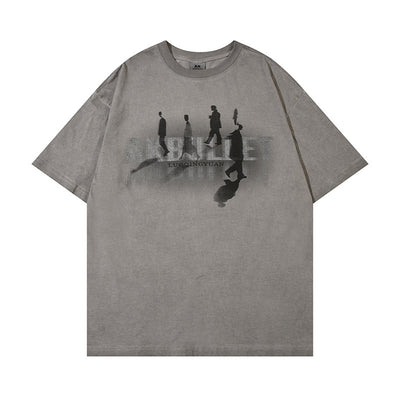 Dark Depressed Short-sleeved T-shirt For Men