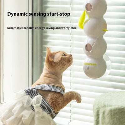 Teasing Cat Toy Automatic Pes Toy With Tail Motion Activated Kitten Toy Rechargeable Smart Interactive Cat Toy Pet Products