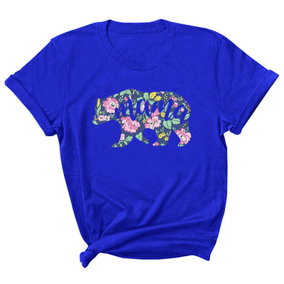 Mama Pattern Printed Short Sleeve Round Neck T-shirt Casual Fashion