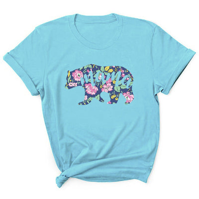 Mama Pattern Printed Short Sleeve Round Neck T-shirt Casual Fashion